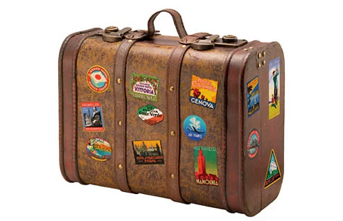 Old suitcase to go to Jimbaran