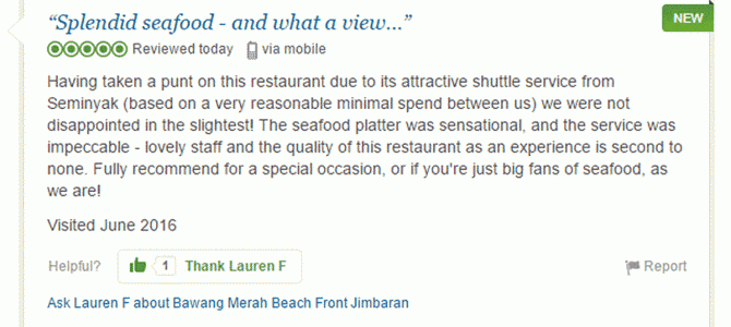 Review: “Splendid seafood – and what a view” Review: “Splendid seafood – and what a view”