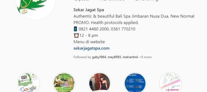 Instagram Bali Spa Jimbaran
