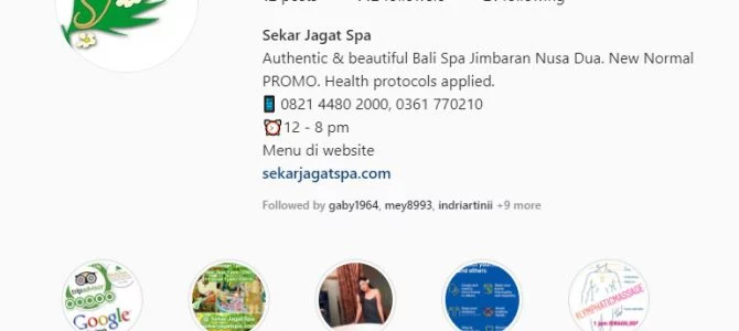 Instagram Spa Bali Jimbaran