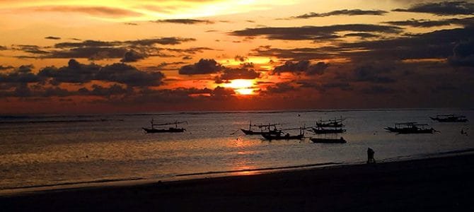 ケランビーチの夕日