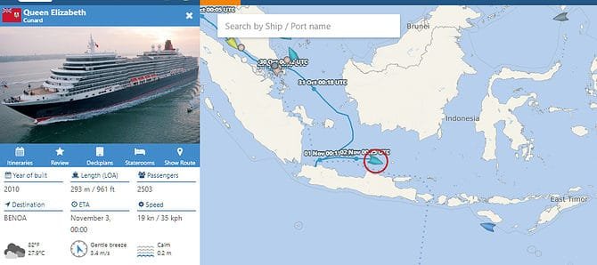 Ratu Elizabeth – Pelabuhan Benoa Bali