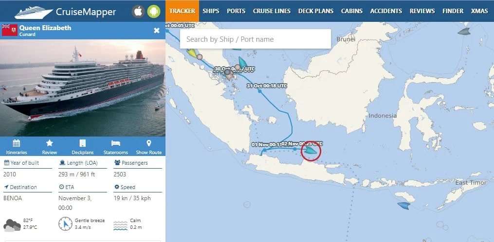 伊莉莎白女王 – 峇裡島貝諾瓦港