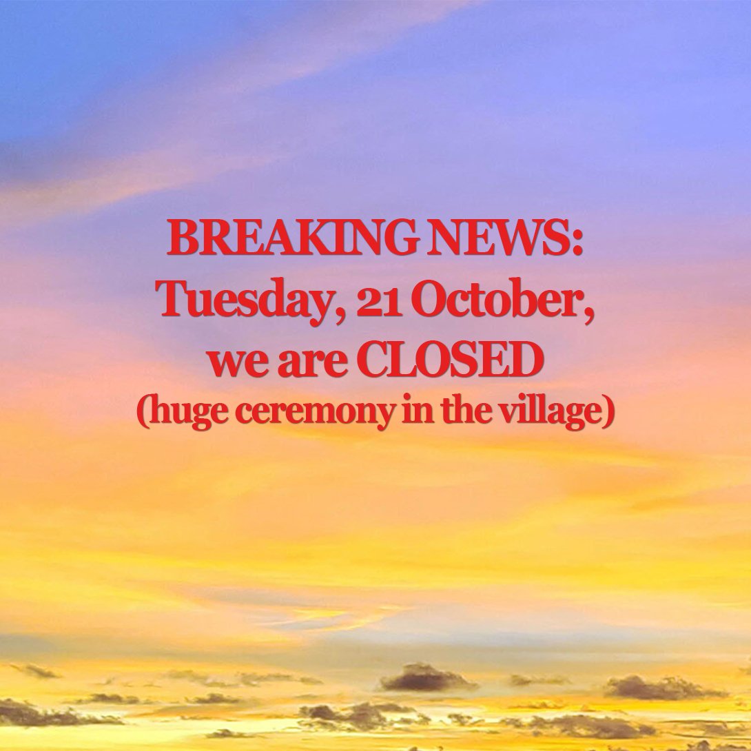 On Tuesday, 21 Oct, we are CLOSED On Tuesday, 21 Oct, we are CLOSED